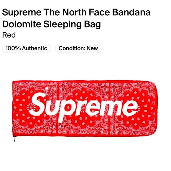 Supreme | Other | Supreme The North Face Bandana Dolomite Sleeping